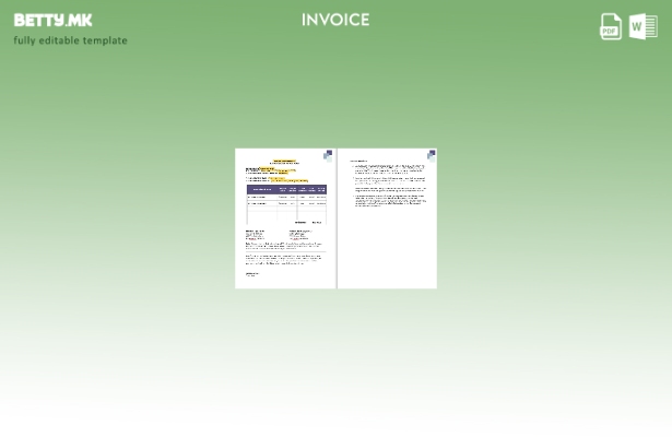 Шаблон за фактура за подизведувач за градба во модерен стил